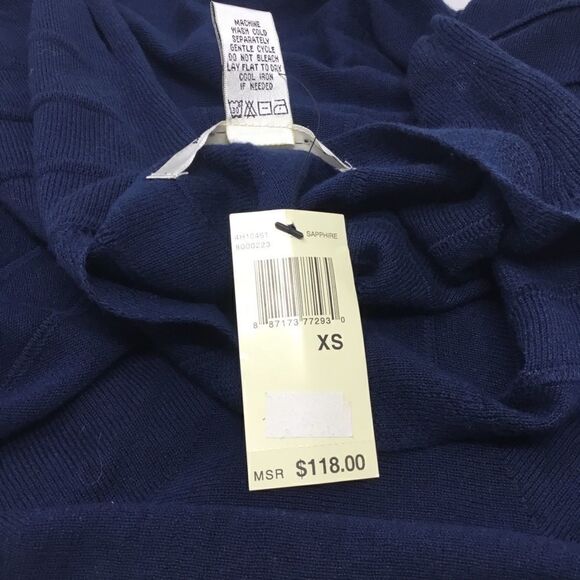 Max Studio Knit Tie Belt Dress in Sapphire (H12) - Picture 8 of 8